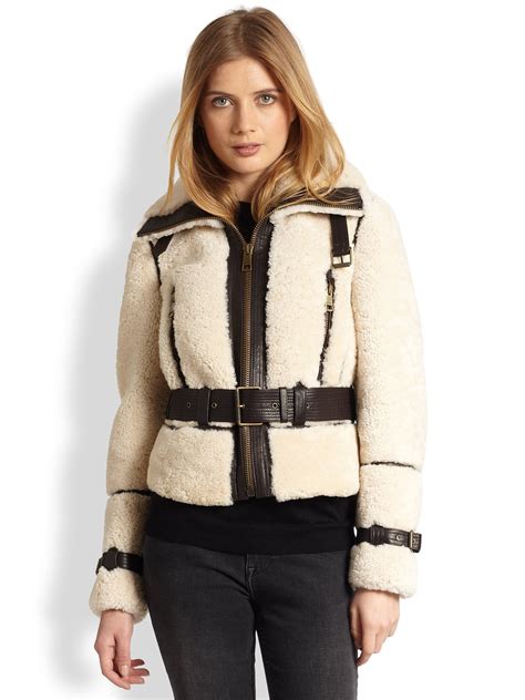 burberry brit jacket shearling